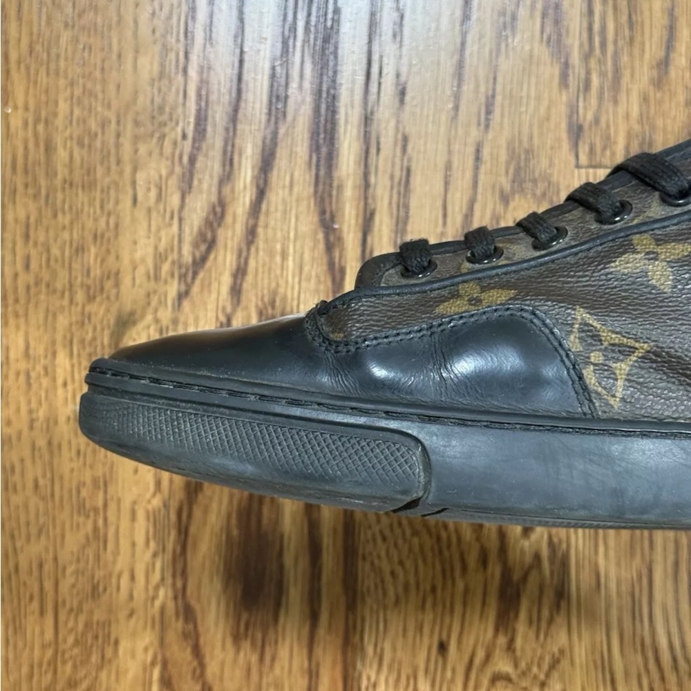 Louis Vuitton Calfskin Monogram Slalom Sneakers Brown Leather Men’s Size 9.5 - Picture 6 of 16